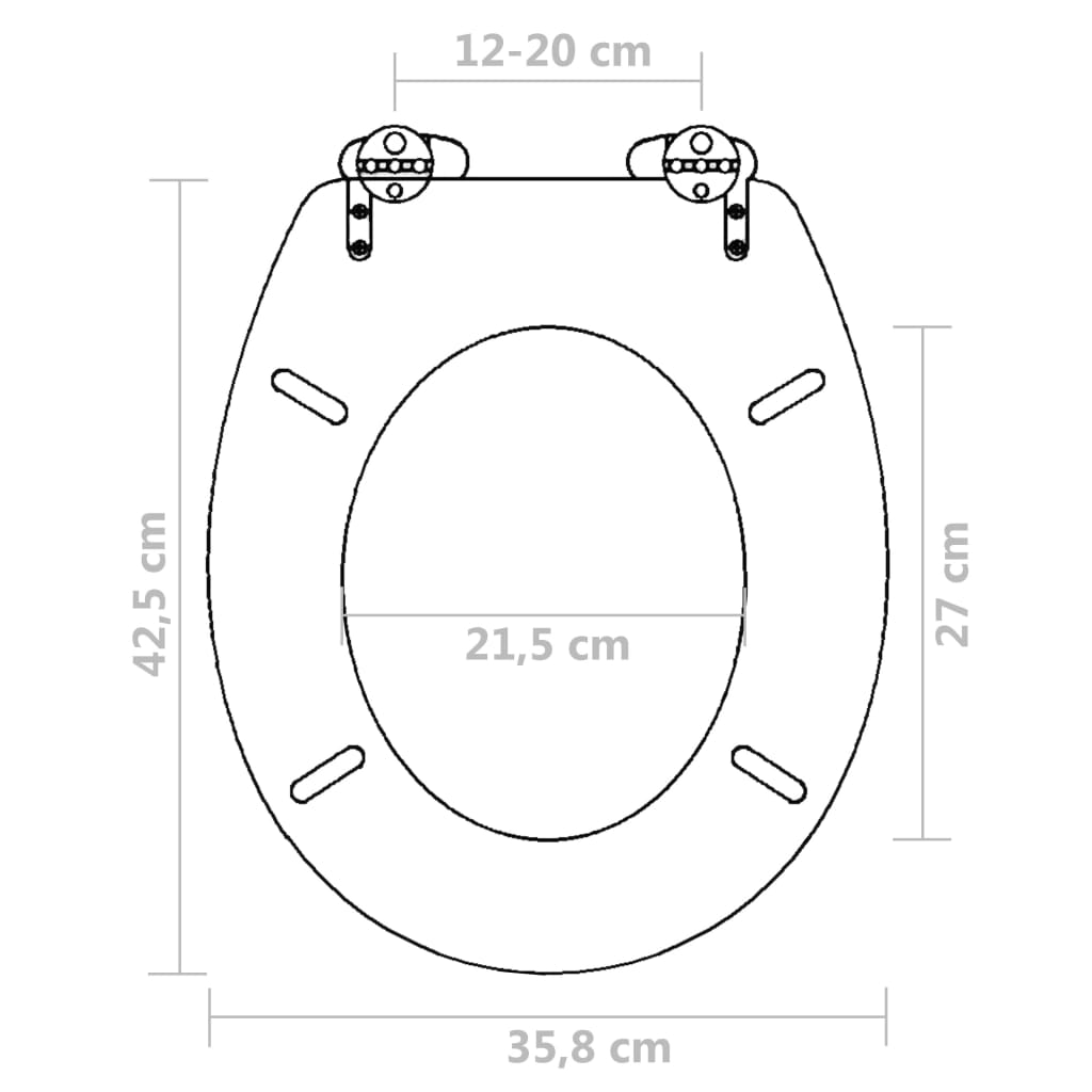 Toiletbril soft-close simpel ontwerp MDF zwart is nu te koop bij PeponiXL, paradijselijk wonen!