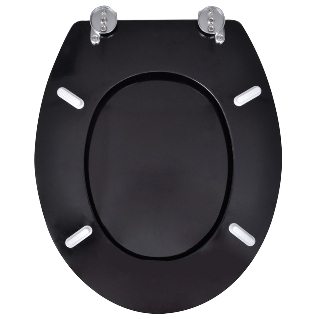 Toiletbril simpel ontwerp MDF zwart is nu te koop bij PeponiXL, paradijselijk wonen!
