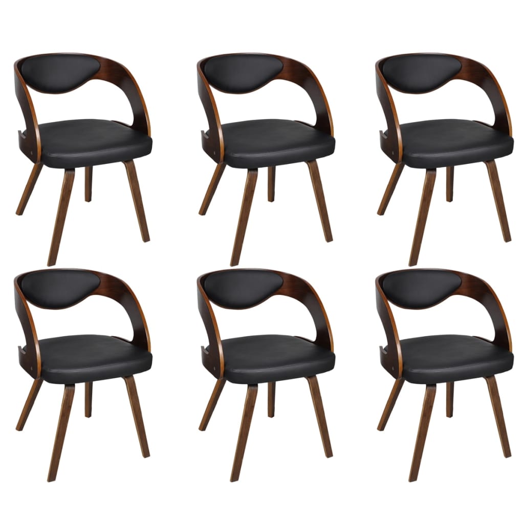 Eetkamerstoelen 6 st kunstleer bruin is nu te koop bij PeponiXL, paradijselijk wonen!