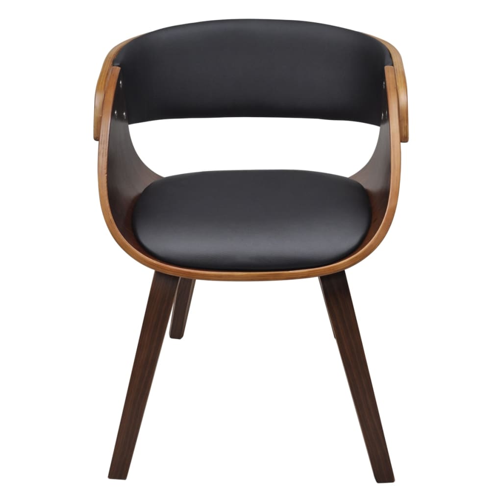 Eetkamerstoelen 4 st gebogen hout en kunstleer bruin is nu te koop bij PeponiXL, paradijselijk wonen!