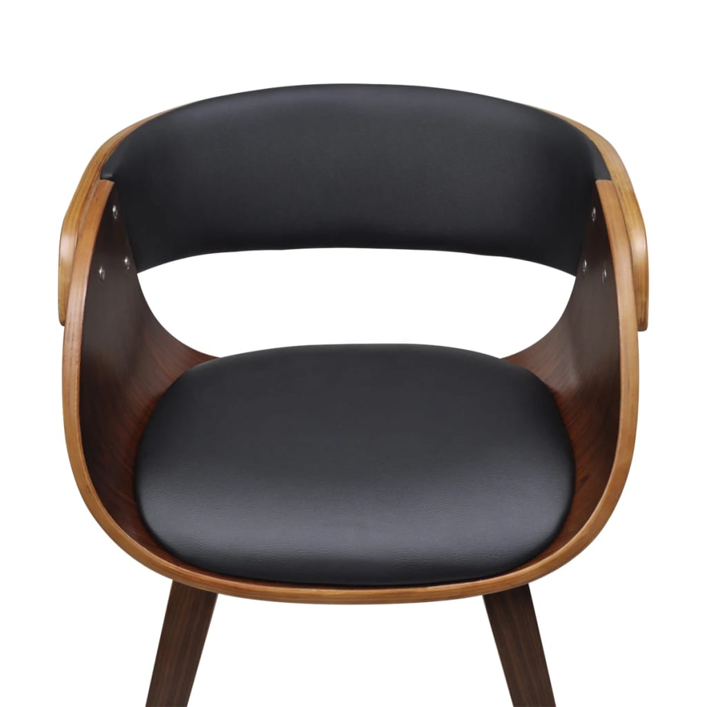 Eetkamerstoelen 4 st gebogen hout en kunstleer bruin is nu te koop bij PeponiXL, paradijselijk wonen!