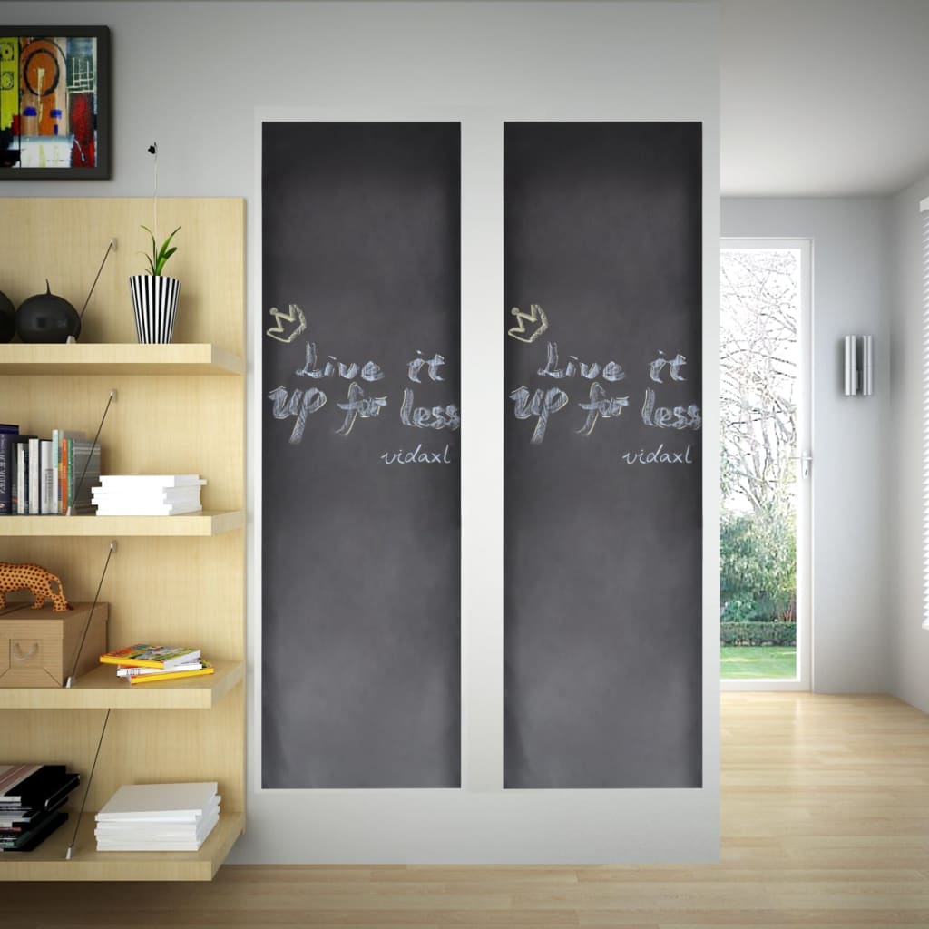 Muursticker krijtbord 2 rollen met krijtjes 0,6x2 m is nu te koop bij PeponiXL, paradijselijk wonen!