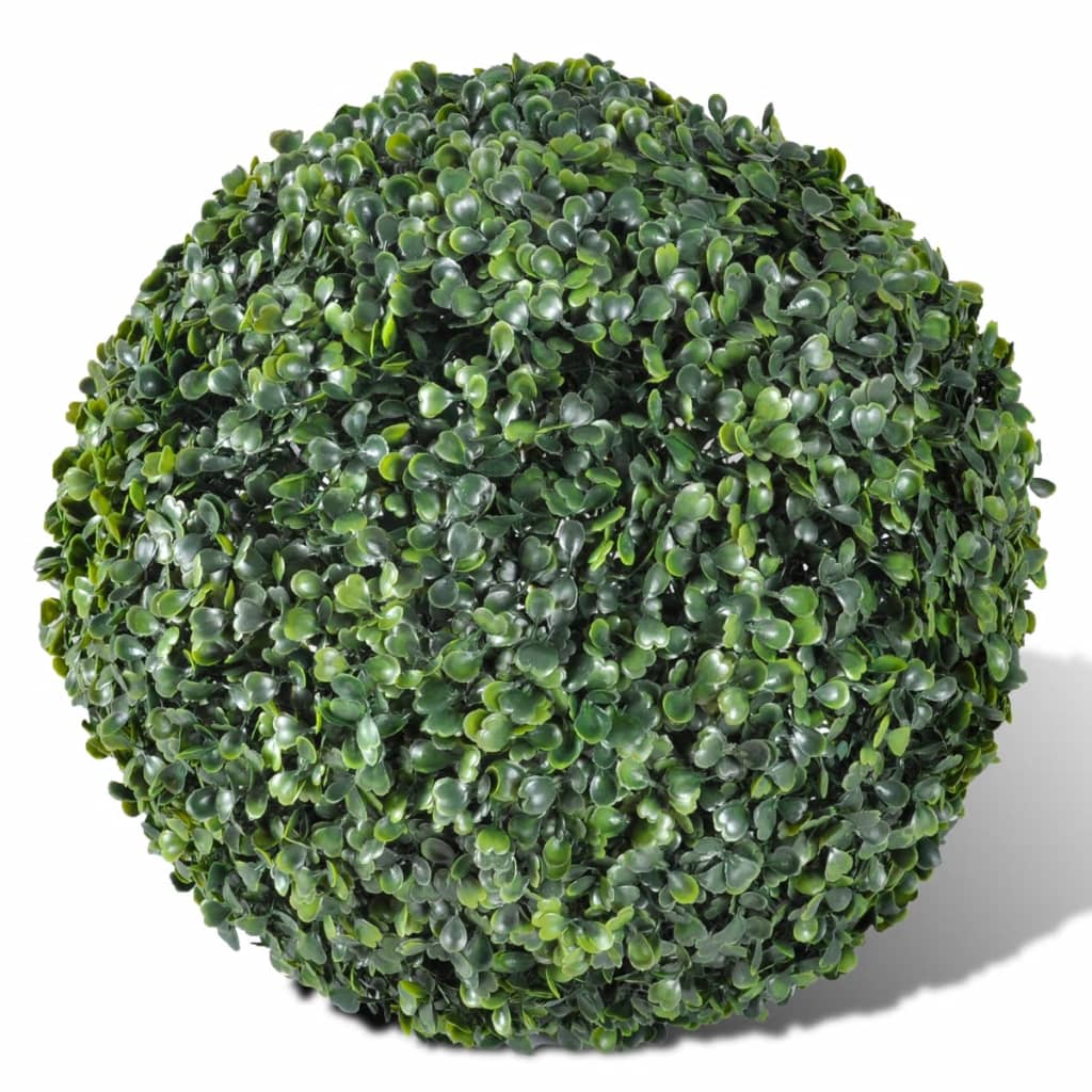Ronde kunstbuxus 27 cm met solar LED-verlichting (2 stuks) is nu te koop bij PeponiXL, paradijselijk wonen!