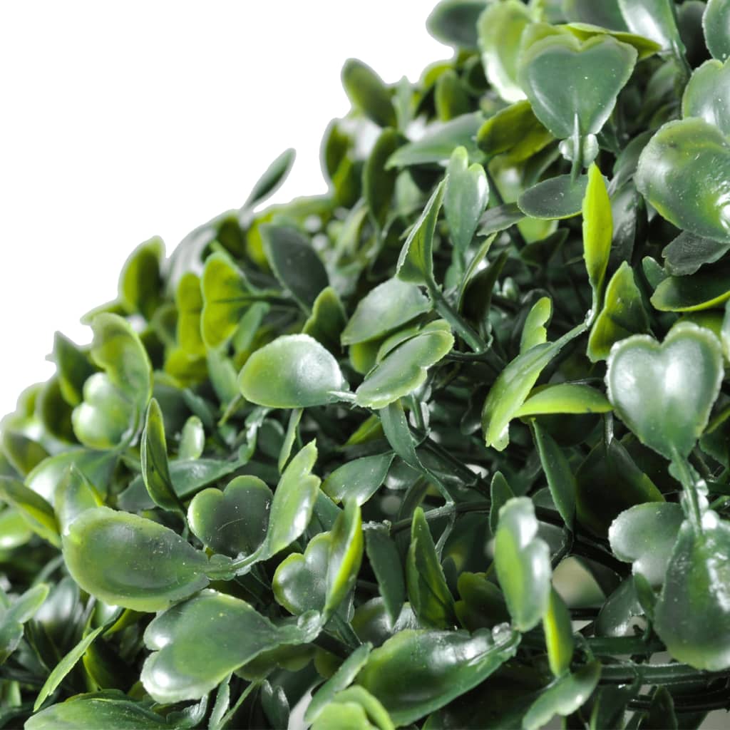 Ronde kunstbuxus 27 cm met solar LED-verlichting (2 stuks) is nu te koop bij PeponiXL, paradijselijk wonen!
