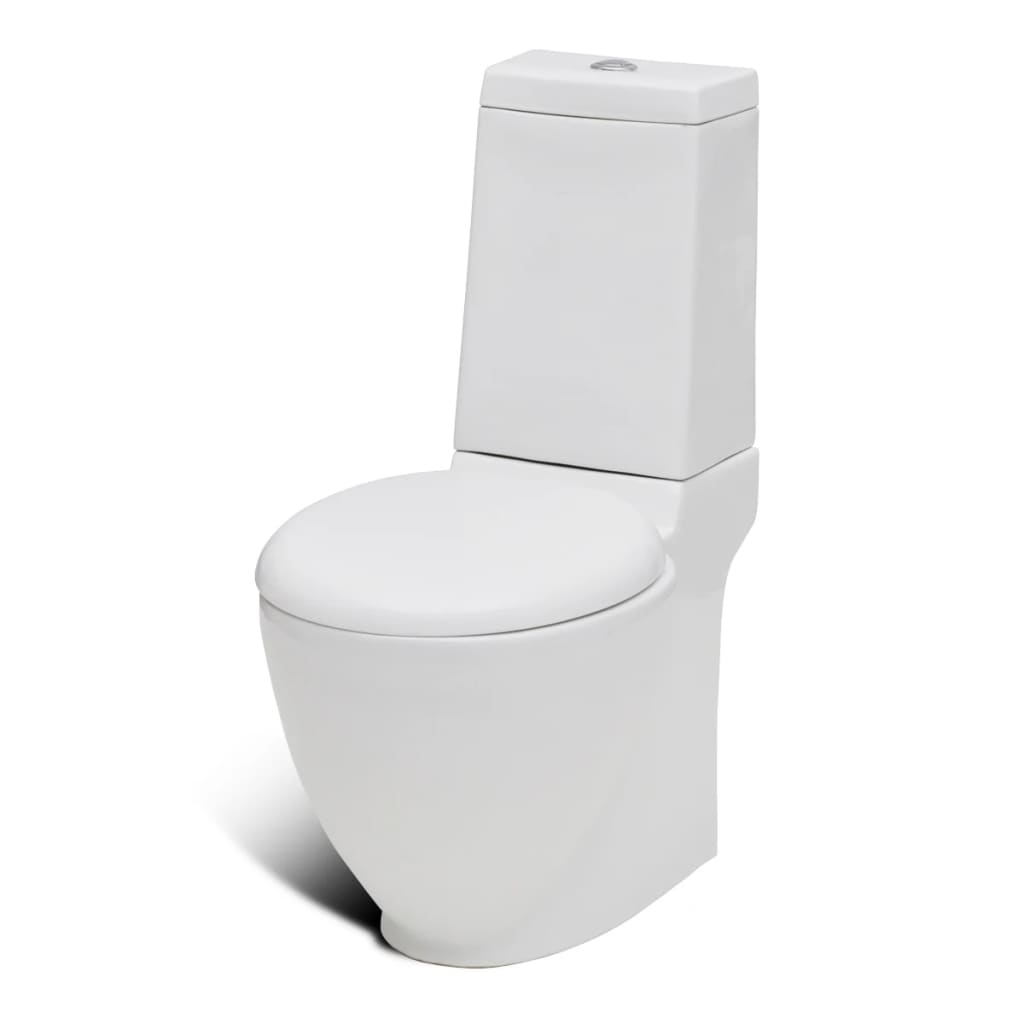 Toilet- en bidetset staand keramiek wit is nu te koop bij PeponiXL, paradijselijk wonen!