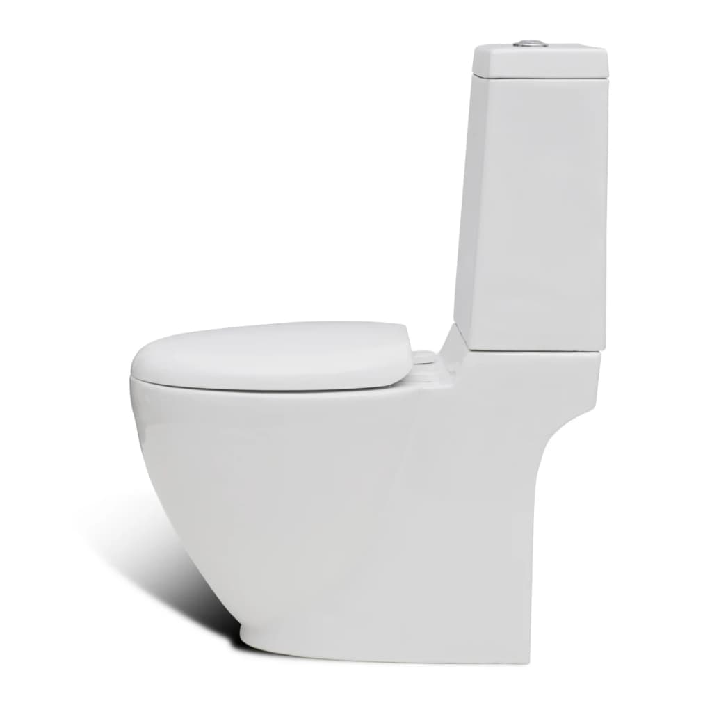 Toilet- en bidetset staand keramiek wit is nu te koop bij PeponiXL, paradijselijk wonen!