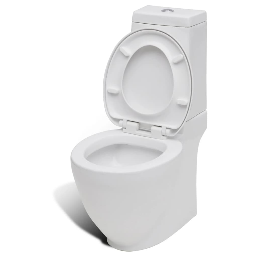 Toilet- en bidetset staand keramiek wit is nu te koop bij PeponiXL, paradijselijk wonen!