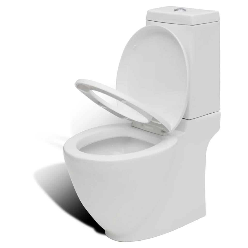 Toilet- en bidetset staand keramiek wit is nu te koop bij PeponiXL, paradijselijk wonen!