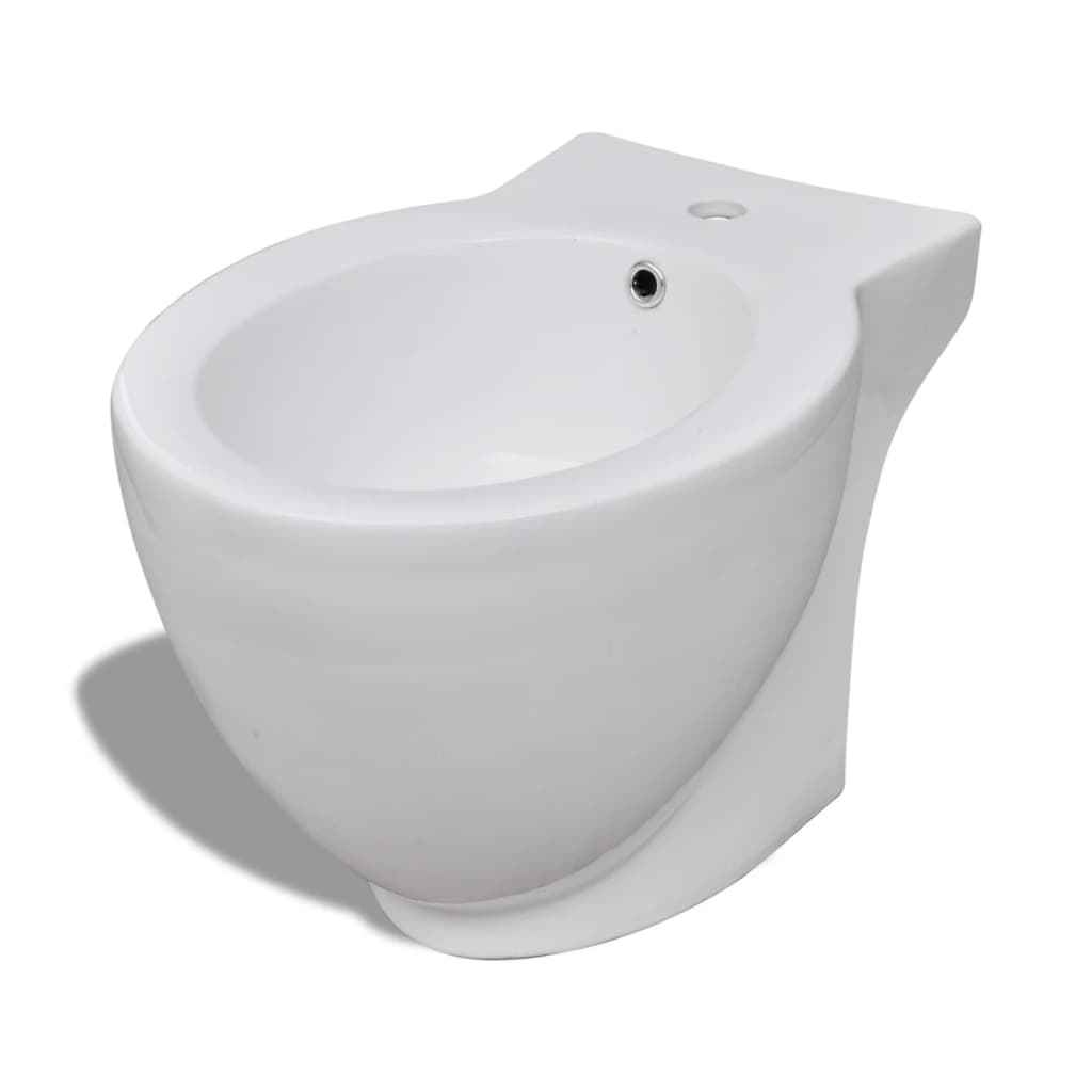 Toilet- en bidetset staand keramiek wit is nu te koop bij PeponiXL, paradijselijk wonen!