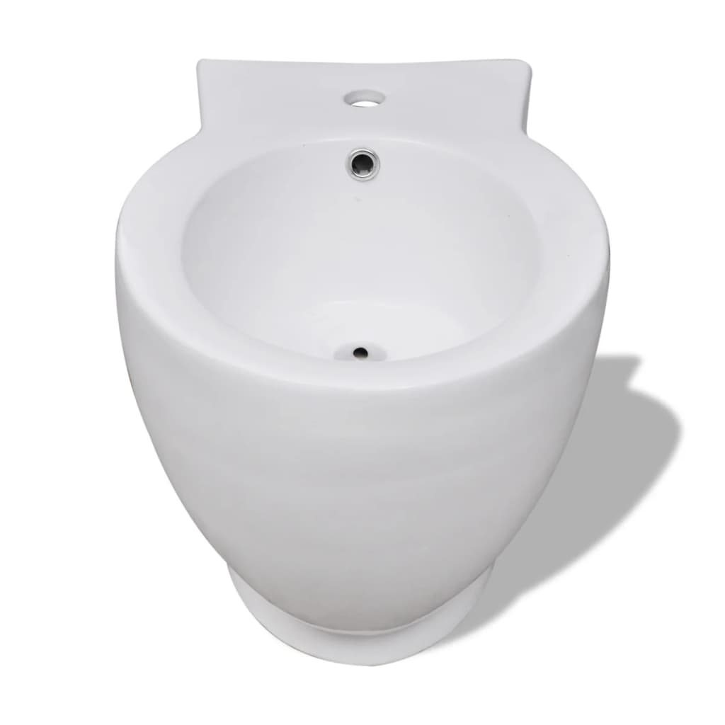 Toilet- en bidetset staand keramiek wit is nu te koop bij PeponiXL, paradijselijk wonen!