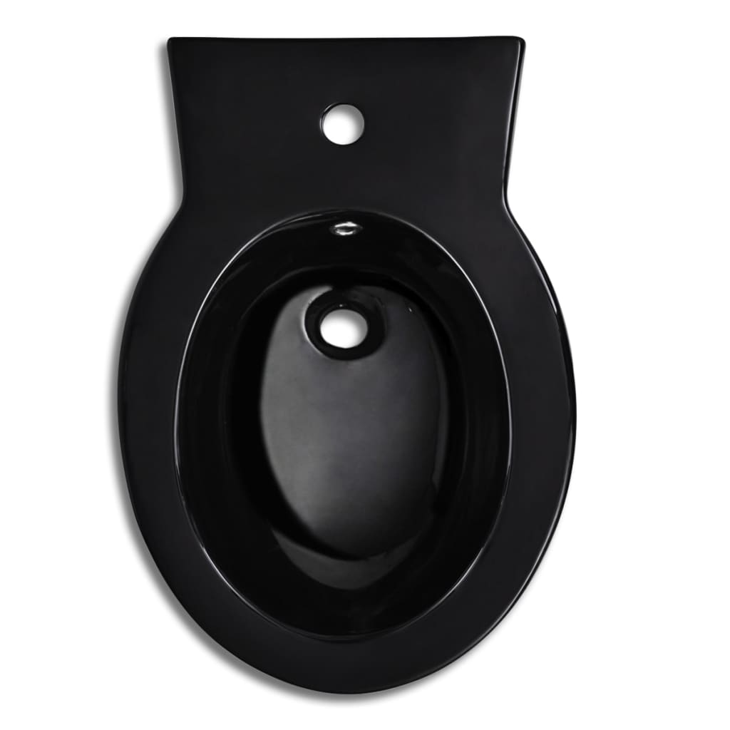 Toilet- en bidetset staand keramiek zwart is nu te koop bij PeponiXL, paradijselijk wonen!
