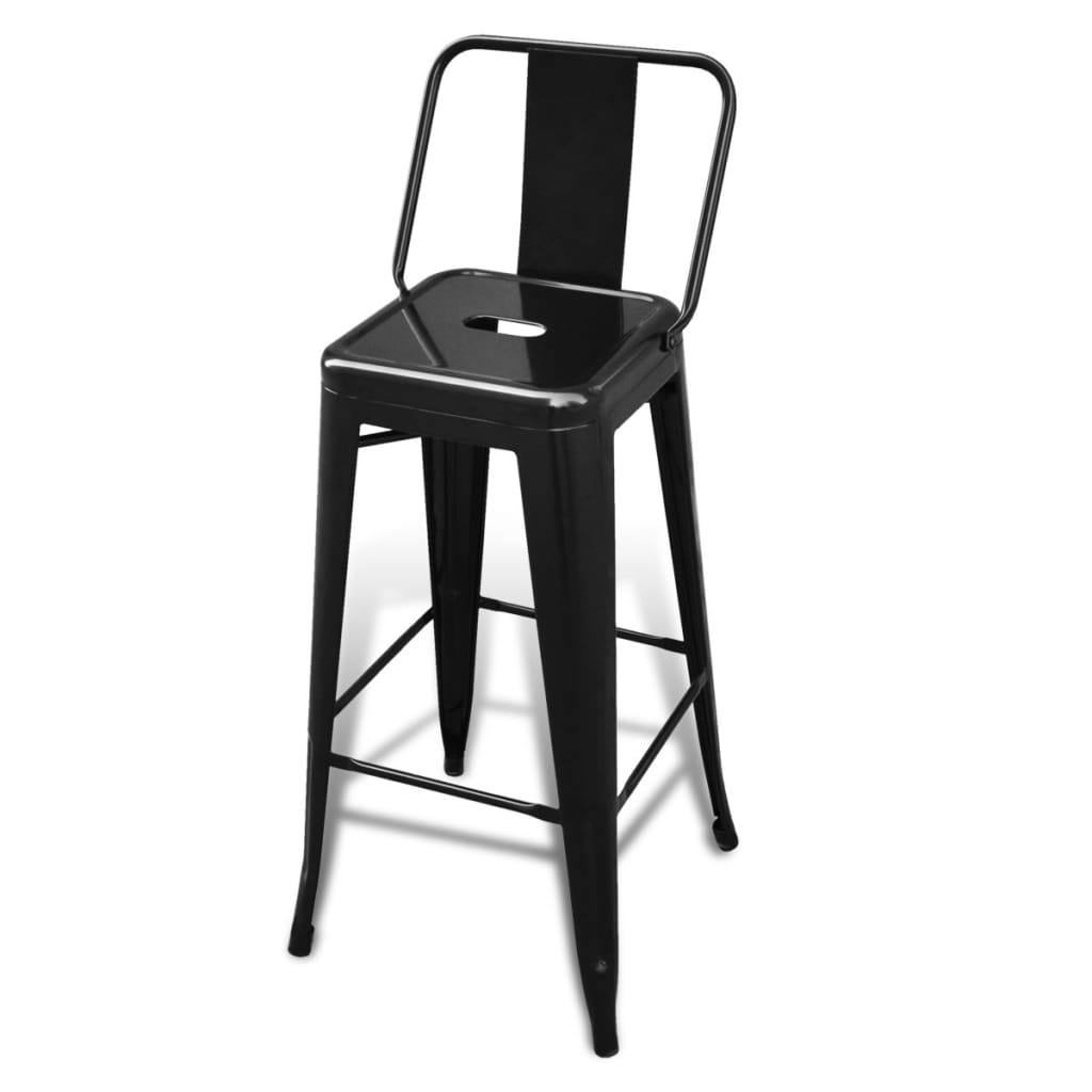 Barkrukken 2 st staal zwart is nu te koop bij PeponiXL, paradijselijk wonen!