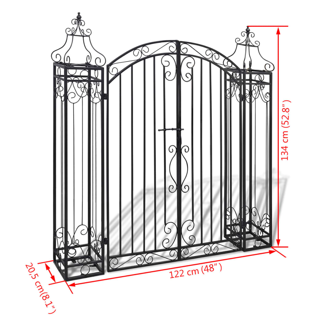 Poort decoratief 112x20,5x134 cm smeedijzer is nu te koop bij PeponiXL, paradijselijk wonen!