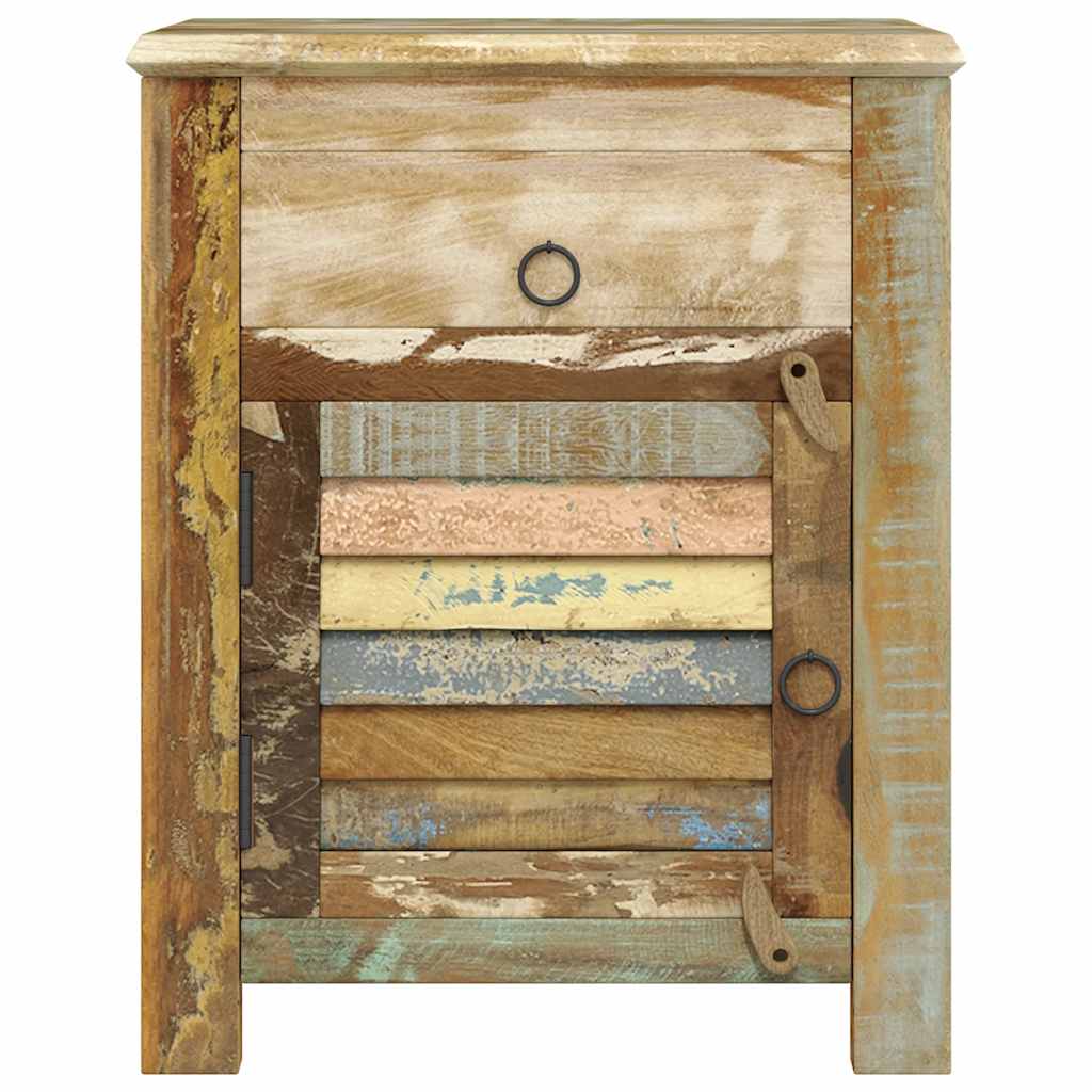 Bijzettafel met 1 lade en 1 deurtje gerecycled hout is nu te koop bij PeponiXL, paradijselijk wonen!