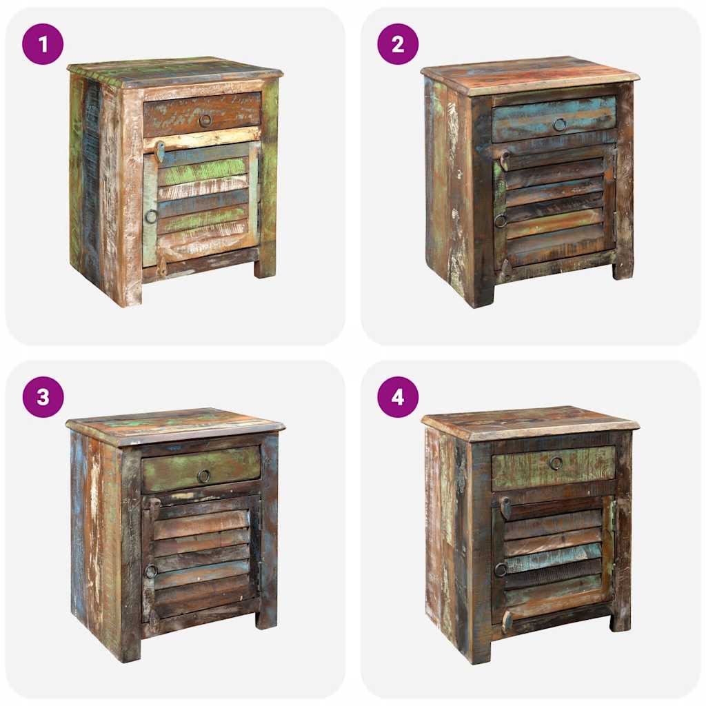 Bijzettafel met 1 lade en 1 deurtje gerecycled hout is nu te koop bij PeponiXL, paradijselijk wonen!