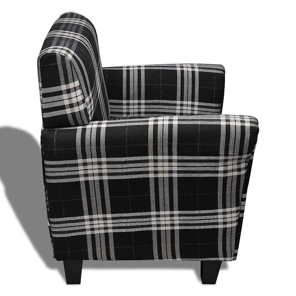 Fauteuil met kussen stof zwart is nu te koop bij PeponiXL, paradijselijk wonen!
