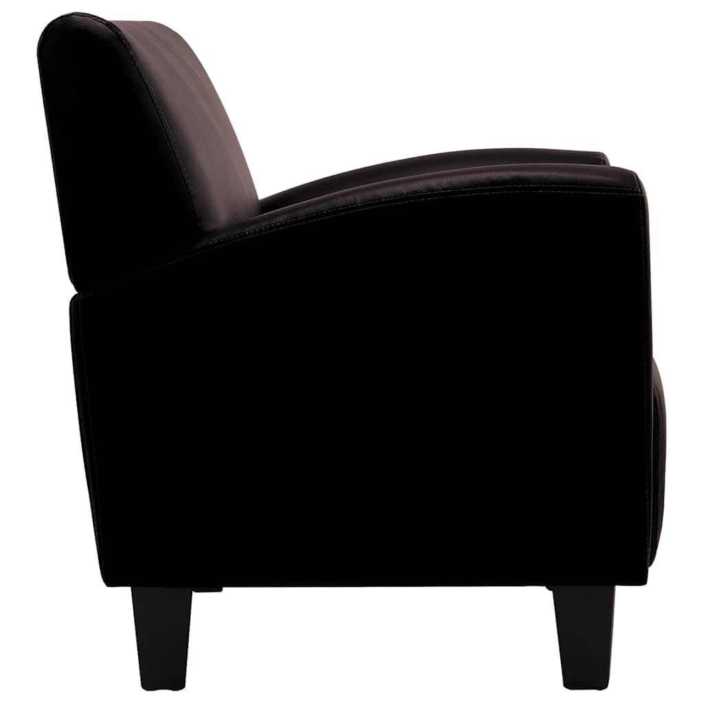 Fauteuil kunstleer donkerbruin is nu te koop bij PeponiXL, paradijselijk wonen!