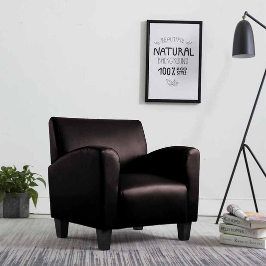 Fauteuil kunstleer donkerbruin is nu te koop bij PeponiXL, paradijselijk wonen!