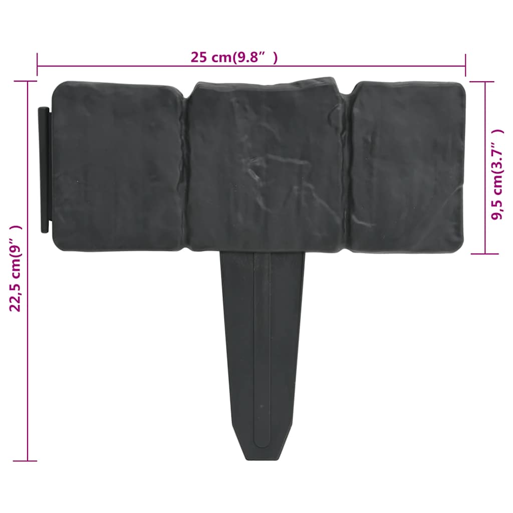 Gazonranden 41 st steen-look 10 m kunststof is nu te koop bij PeponiXL, paradijselijk wonen!