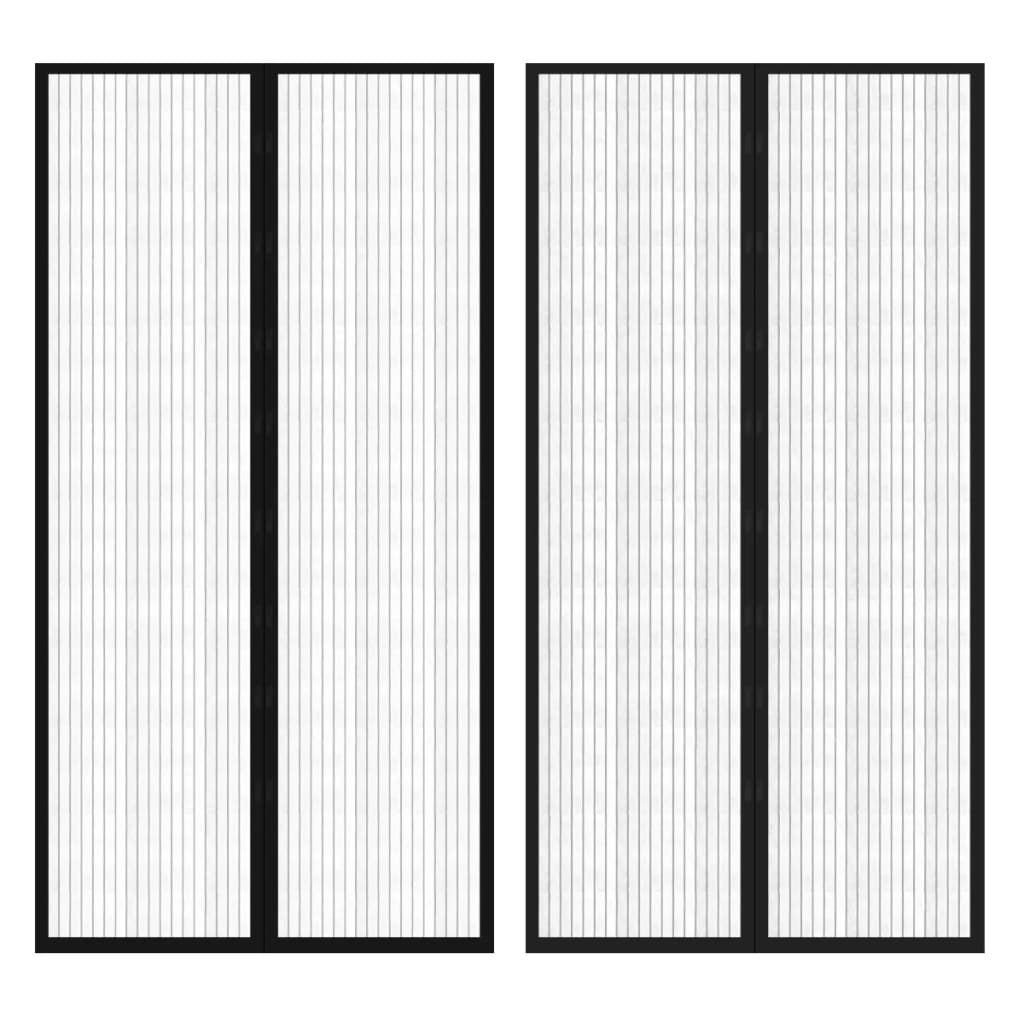 Insectendeurgordijnen 2 st magnetisch 210x100 cm zwart is nu te koop bij PeponiXL, paradijselijk wonen!