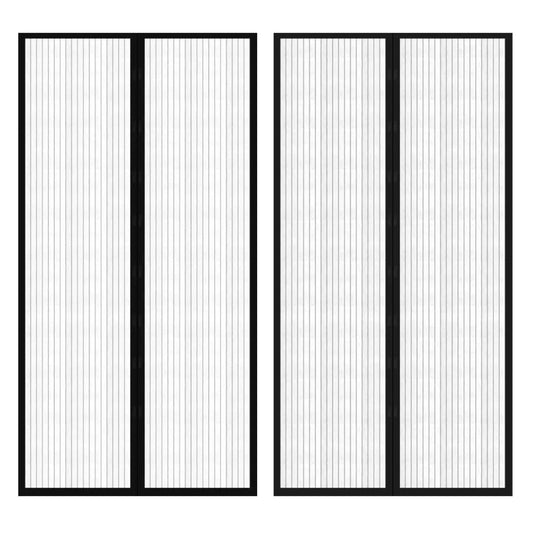 Insectendeurgordijnen 2 st magnetisch 210x100 cm zwart is nu te koop bij PeponiXL, paradijselijk wonen!