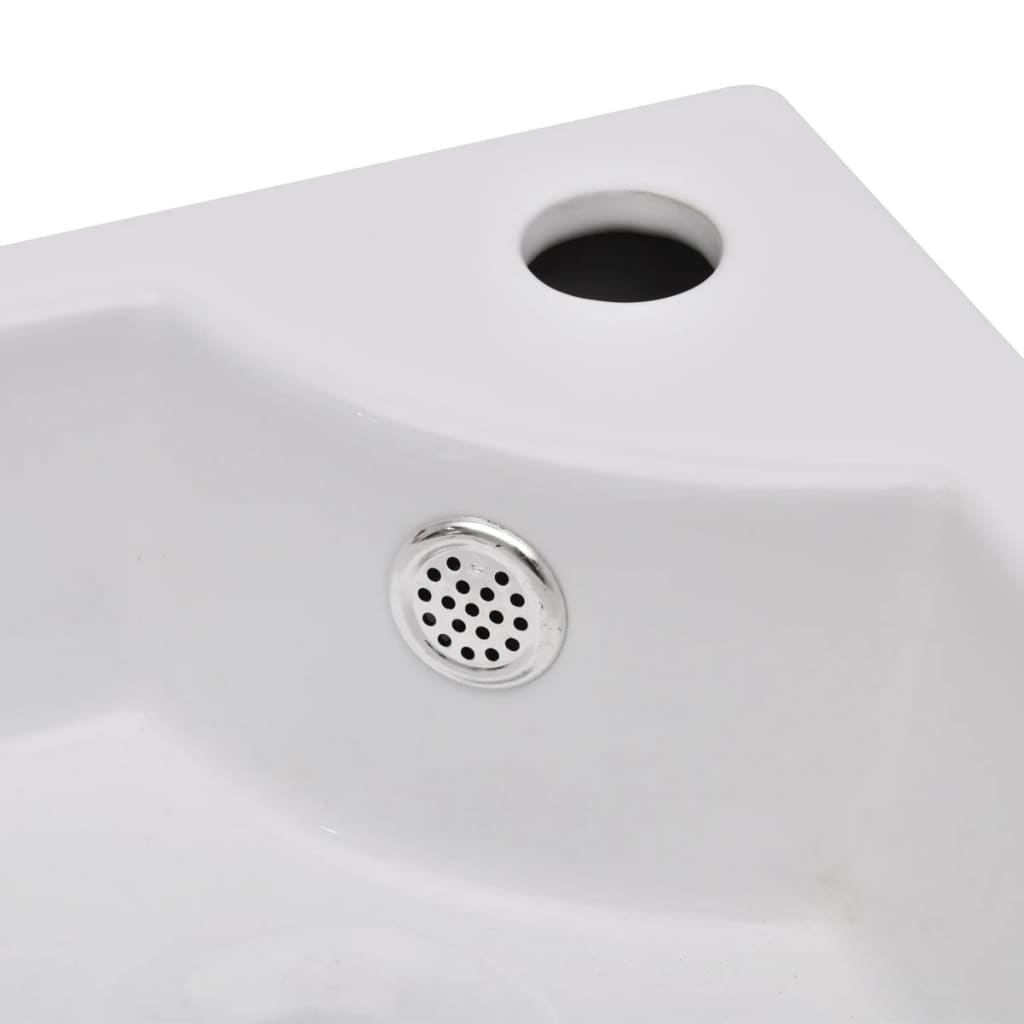 Wastafel met overloop 45x32x12,5 cm wit is nu te koop bij PeponiXL, paradijselijk wonen!