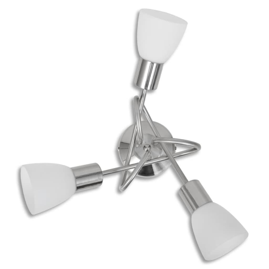 Plafondlamp met glazen kappen voor 3 x E14 peertjes is nu te koop bij PeponiXL, paradijselijk wonen!