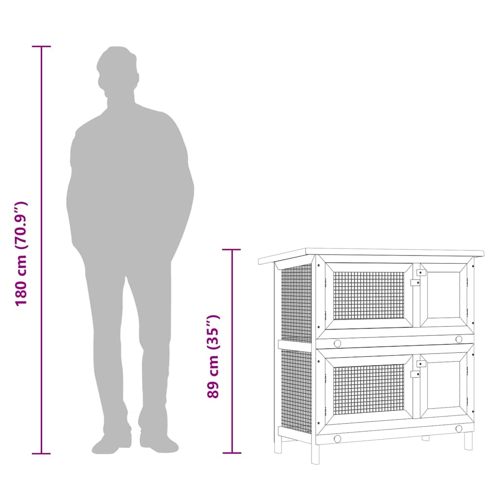 Konijnenhok voor buiten met 4 deuren hout is nu te koop bij PeponiXL, paradijselijk wonen!