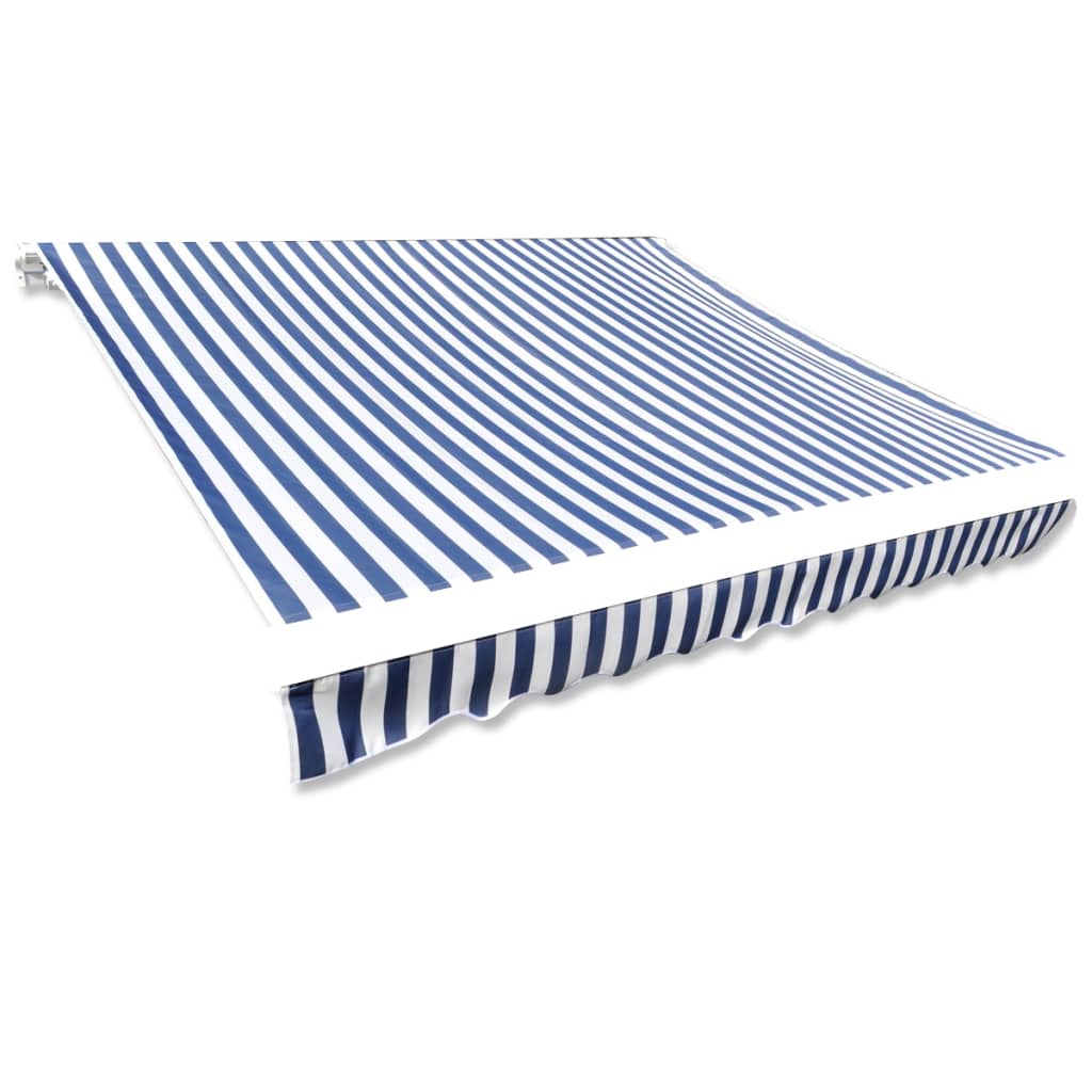 Luifeldoek 4x3 m canvas blauw en wit is nu te koop bij PeponiXL, paradijselijk wonen!