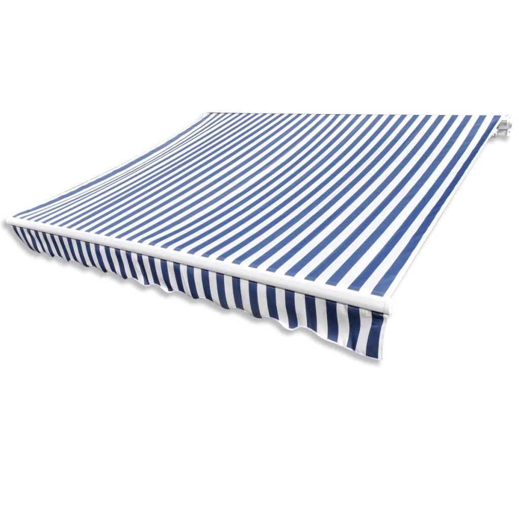 Luifeldoek 4x3 m canvas blauw en wit is nu te koop bij PeponiXL, paradijselijk wonen!