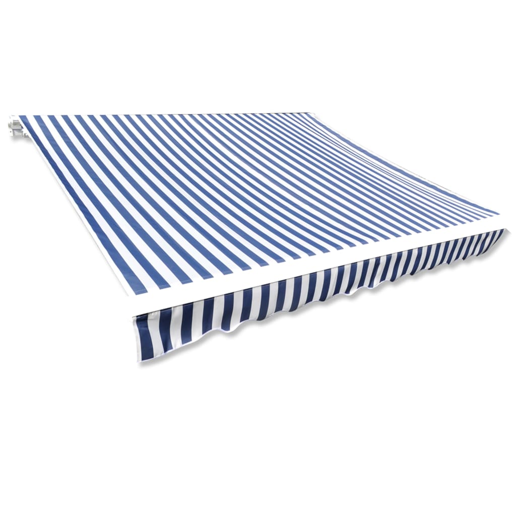 Luifeldoek 6x3 m canvas blauw en wit is nu te koop bij PeponiXL, paradijselijk wonen!