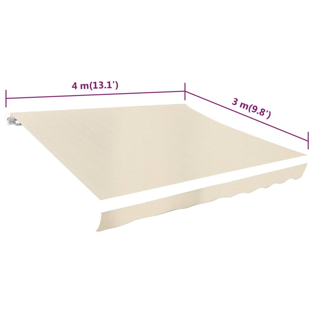 Luifeldoek 4x3 m canvas crème is nu te koop bij PeponiXL, paradijselijk wonen!