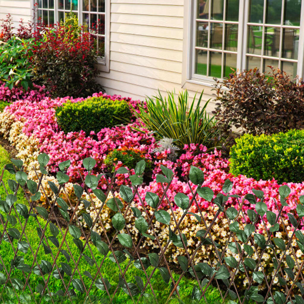 Tuinlatwerk 5 st met kunstbladeren 180x90 cm wilg is nu te koop bij PeponiXL, paradijselijk wonen!