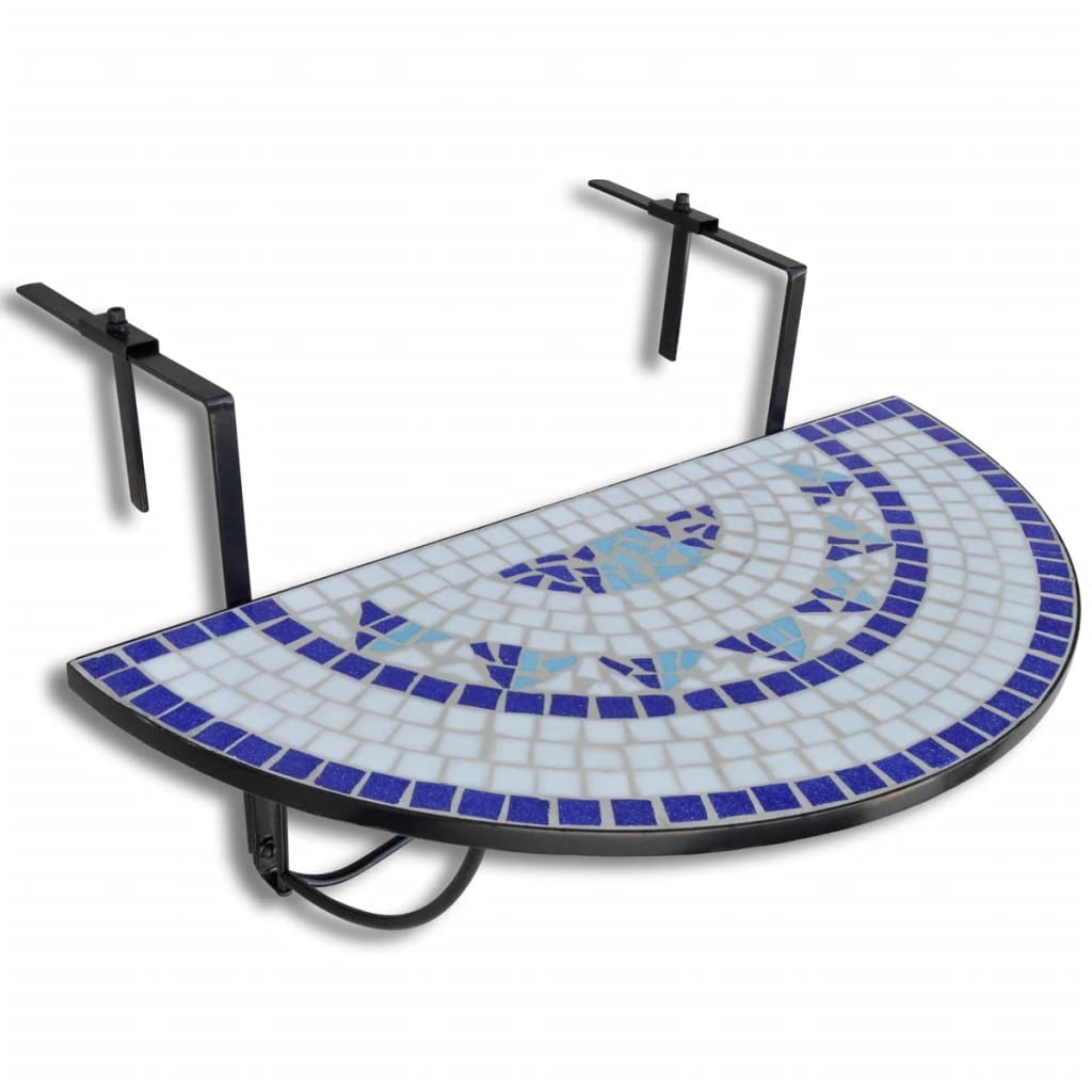 Balkontafel hangend mozaïek blauw en wit is nu te koop bij PeponiXL, paradijselijk wonen!