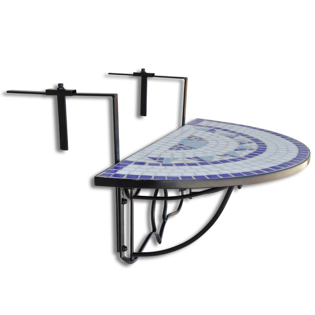 Balkontafel hangend mozaïek blauw en wit is nu te koop bij PeponiXL, paradijselijk wonen!