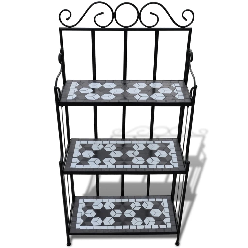 Plantenstandaard mozaïek blauw en wit is nu te koop bij PeponiXL, paradijselijk wonen!
