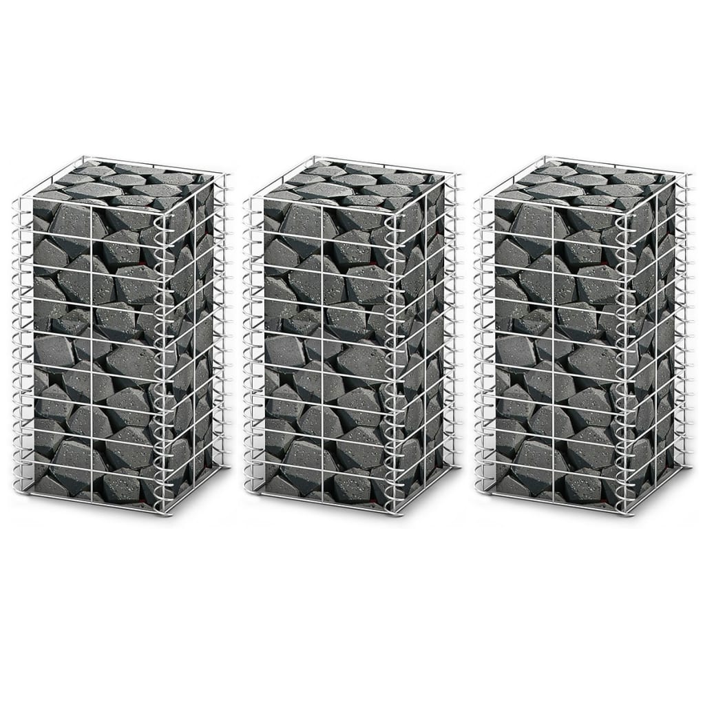 3-delige Schanskorfset 25x25x50 cm gegalvaniseerd draad is nu te koop bij PeponiXL, paradijselijk wonen!