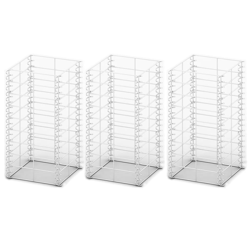 3-delige Schanskorfset 25x25x50 cm gegalvaniseerd draad is nu te koop bij PeponiXL, paradijselijk wonen!