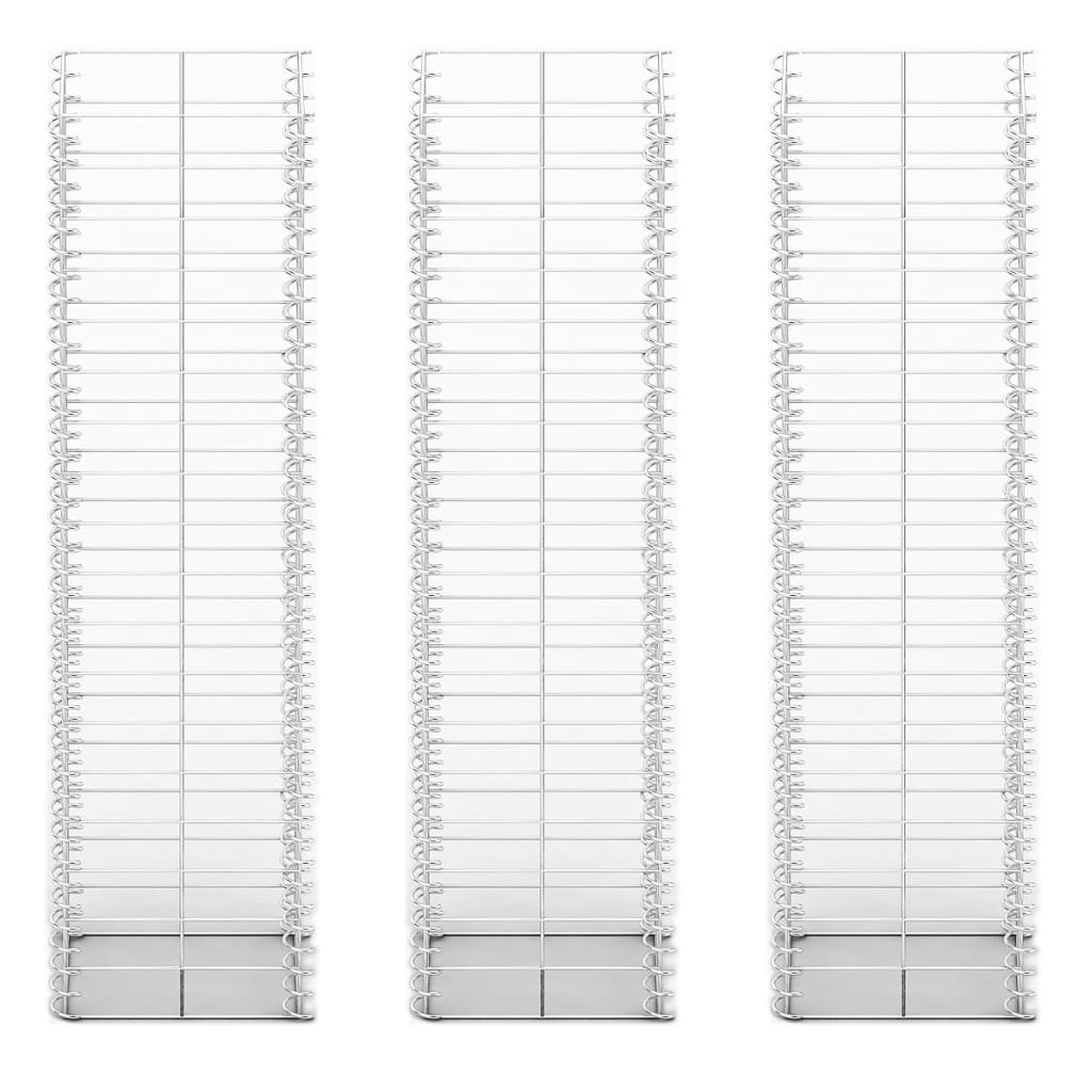 3-delige Schanskorfset 25x25x100 cm gegalvaniseerd draad is nu te koop bij PeponiXL, paradijselijk wonen!