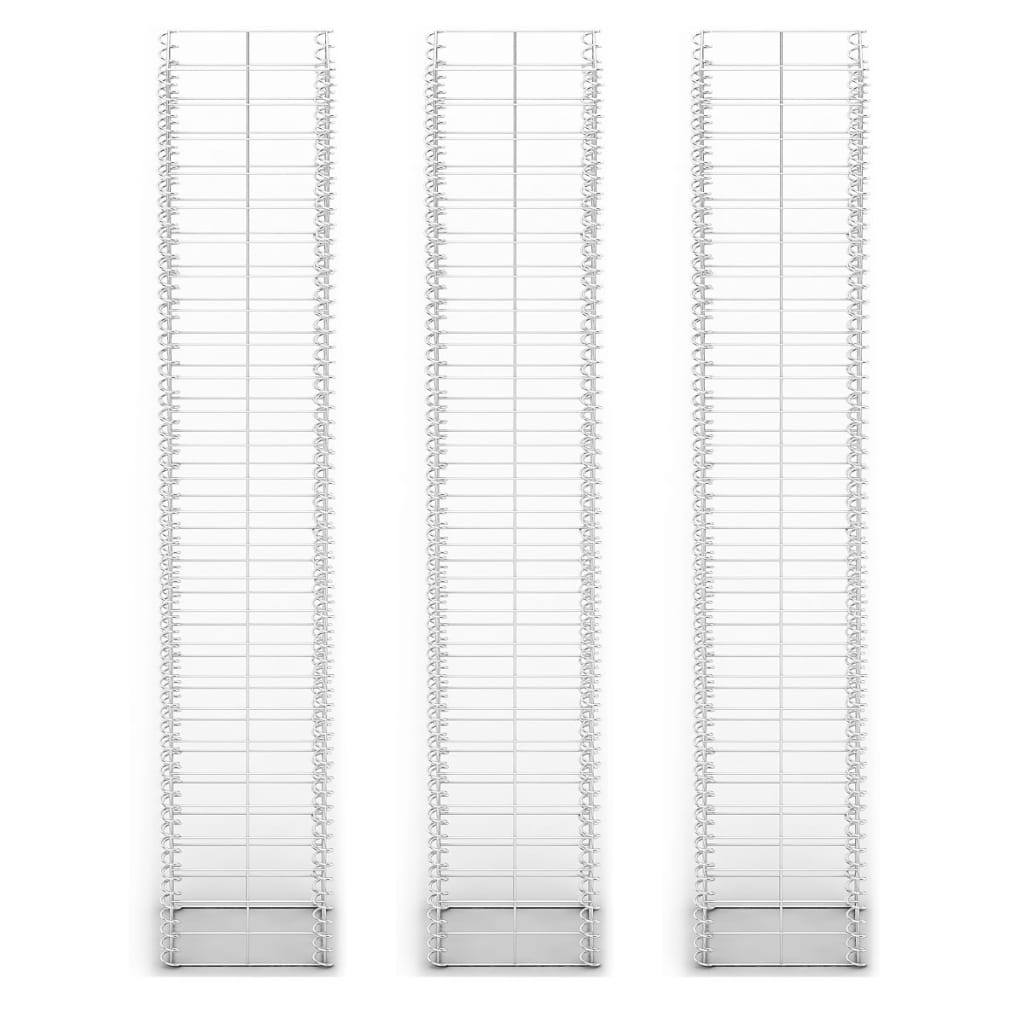 3-delige Schanskorfset 25x25x150 cm gegalvaniseerd draad is nu te koop bij PeponiXL, paradijselijk wonen!
