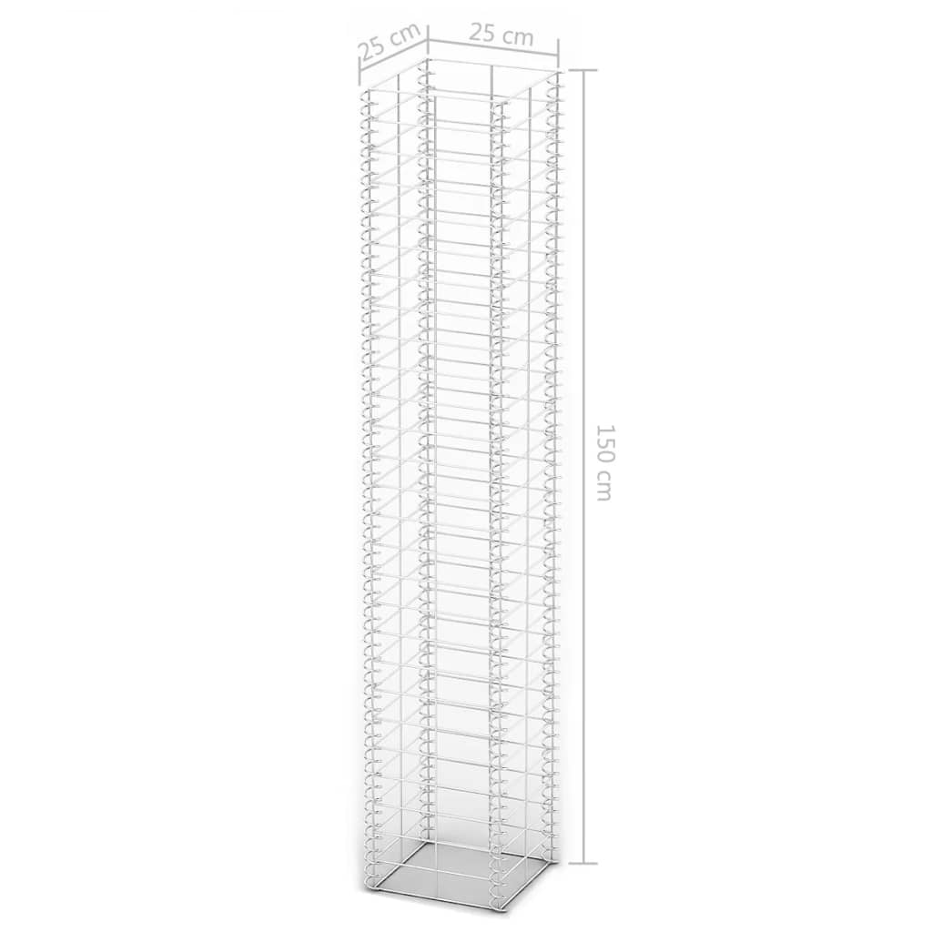 3-delige Schanskorfset 25x25x150 cm gegalvaniseerd draad is nu te koop bij PeponiXL, paradijselijk wonen!