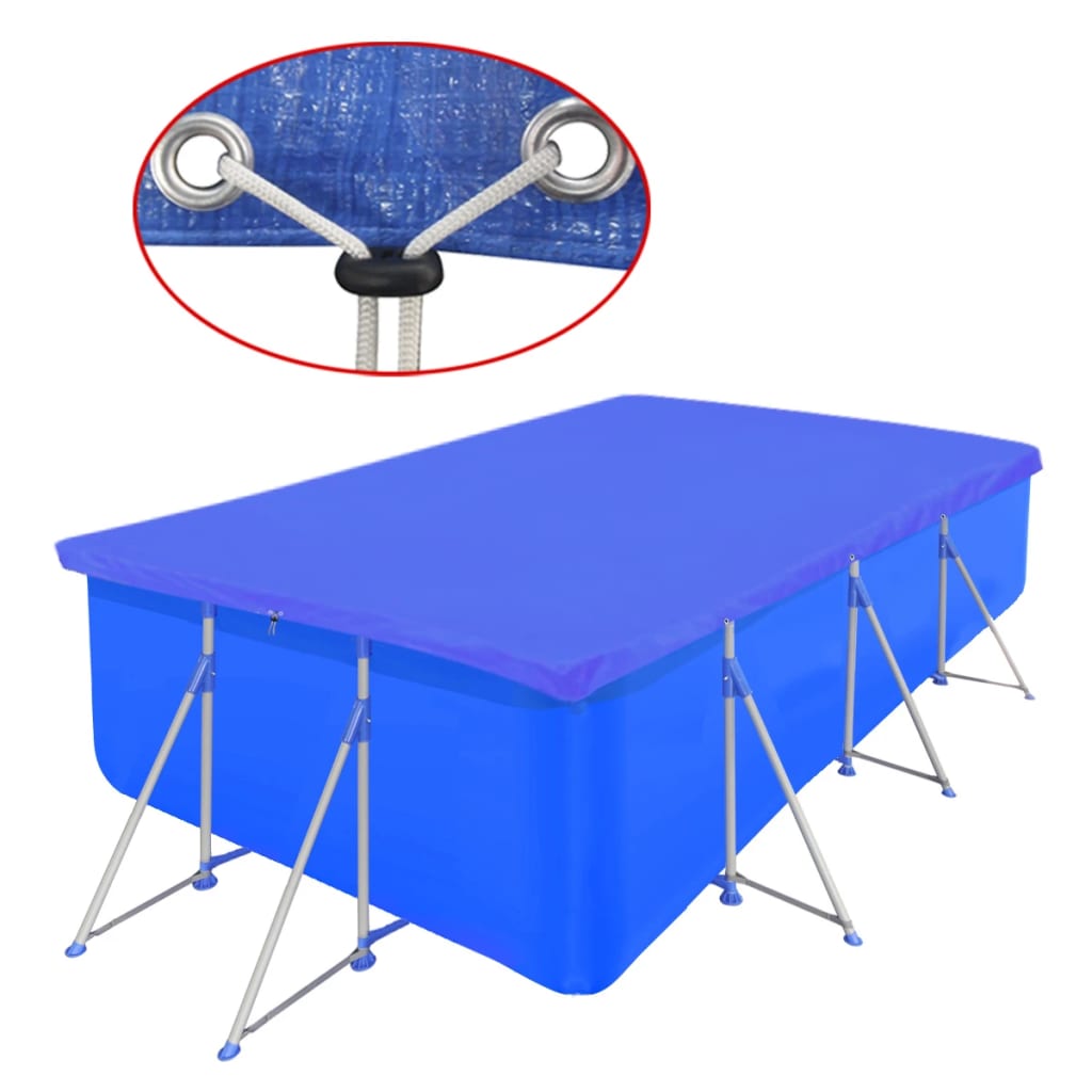 Zwembadhoes rechthoekig 90 g/m² 394x207 cm PE is nu te koop bij PeponiXL, paradijselijk wonen!