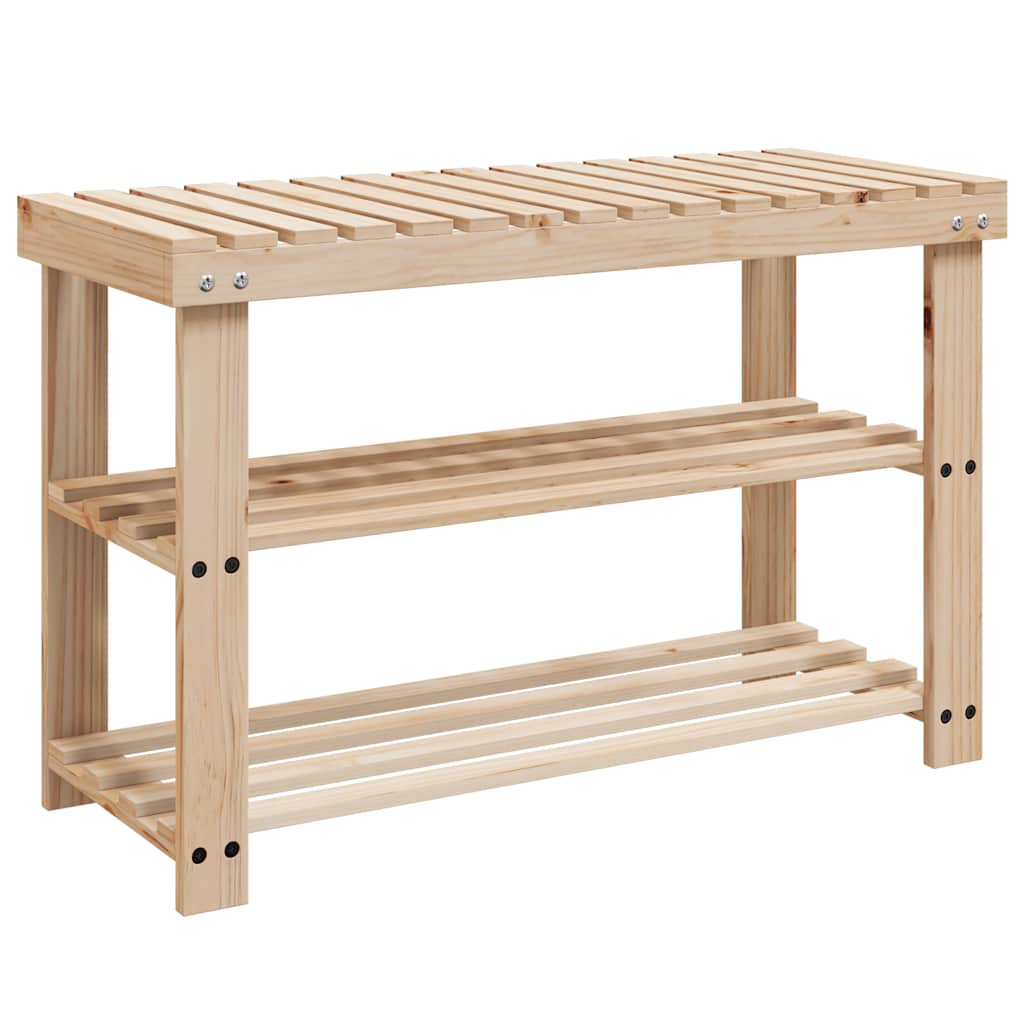 Schoenenrek met bankje 2-in-1 massief vurenhout is nu te koop bij PeponiXL, paradijselijk wonen!