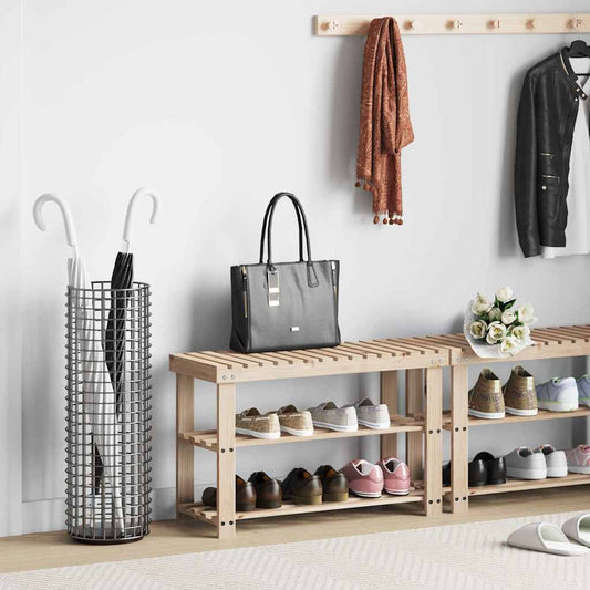 Schoenenrek met bankje 2-in-1 massief vurenhout is nu te koop bij PeponiXL, paradijselijk wonen!