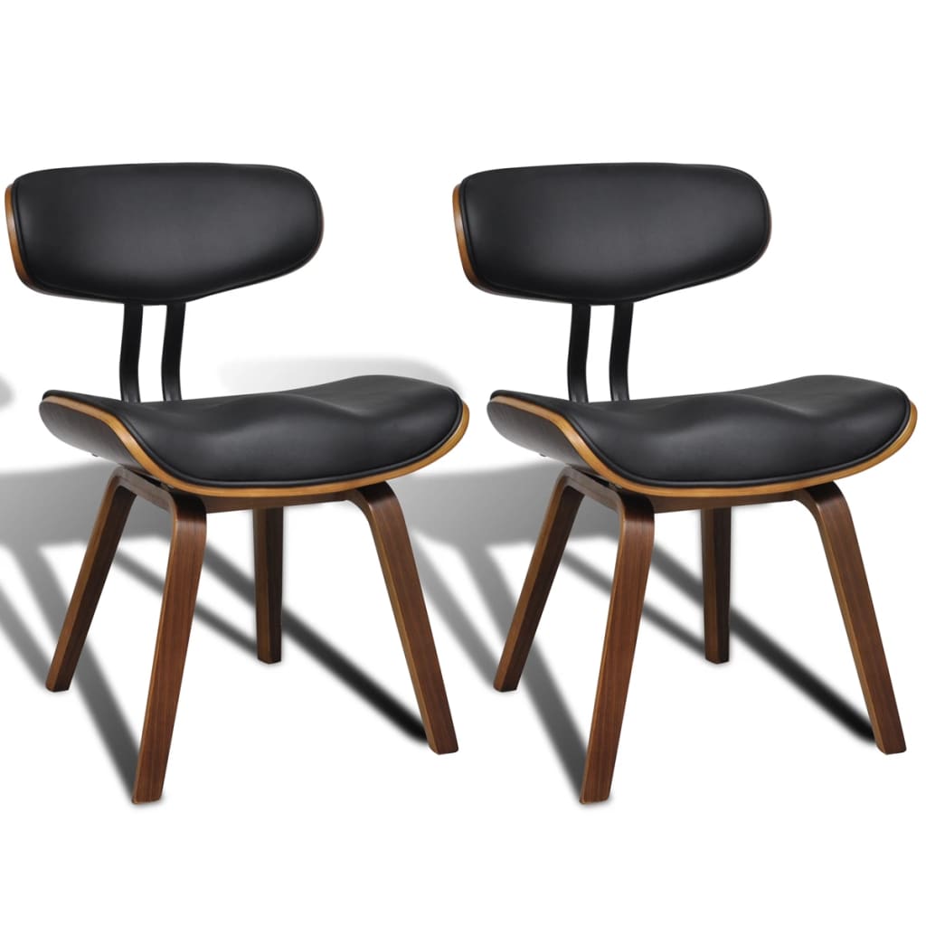 Eetkamerstoelen 2 st gebogen hout en kunstleer is nu te koop bij PeponiXL, paradijselijk wonen!