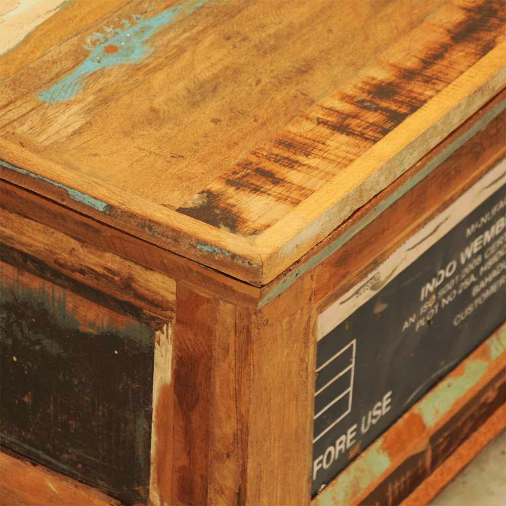 Salontafel met opbergruimte vintage stijl gerecycled hout is nu te koop bij PeponiXL, paradijselijk wonen!