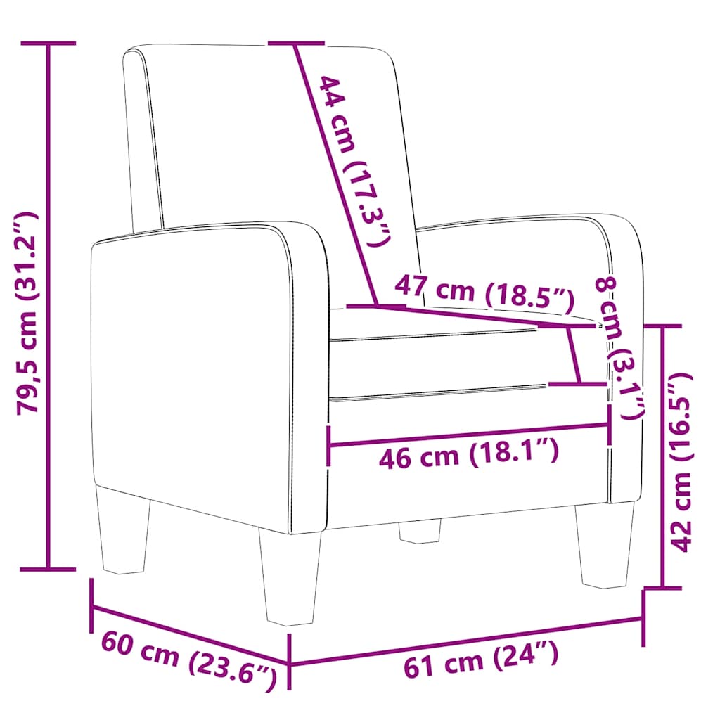 Fauteuil kunstleer bruin is nu te koop bij PeponiXL, paradijselijk wonen!