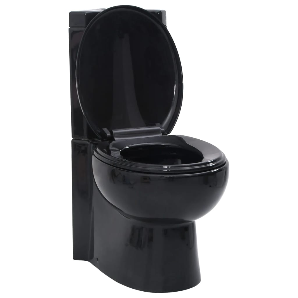 Toilet hoekmodel keramisch zwart is nu te koop bij PeponiXL, paradijselijk wonen!