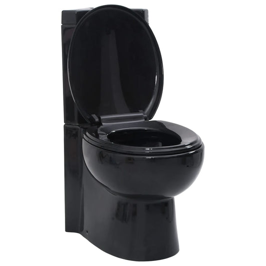 Toilet hoekmodel keramisch zwart is nu te koop bij PeponiXL, paradijselijk wonen!