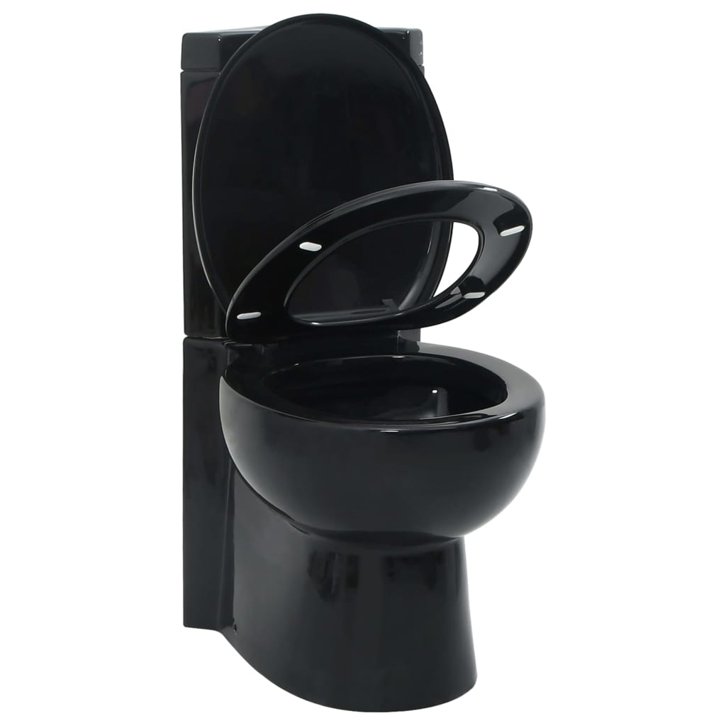 Toilet hoekmodel keramisch zwart is nu te koop bij PeponiXL, paradijselijk wonen!